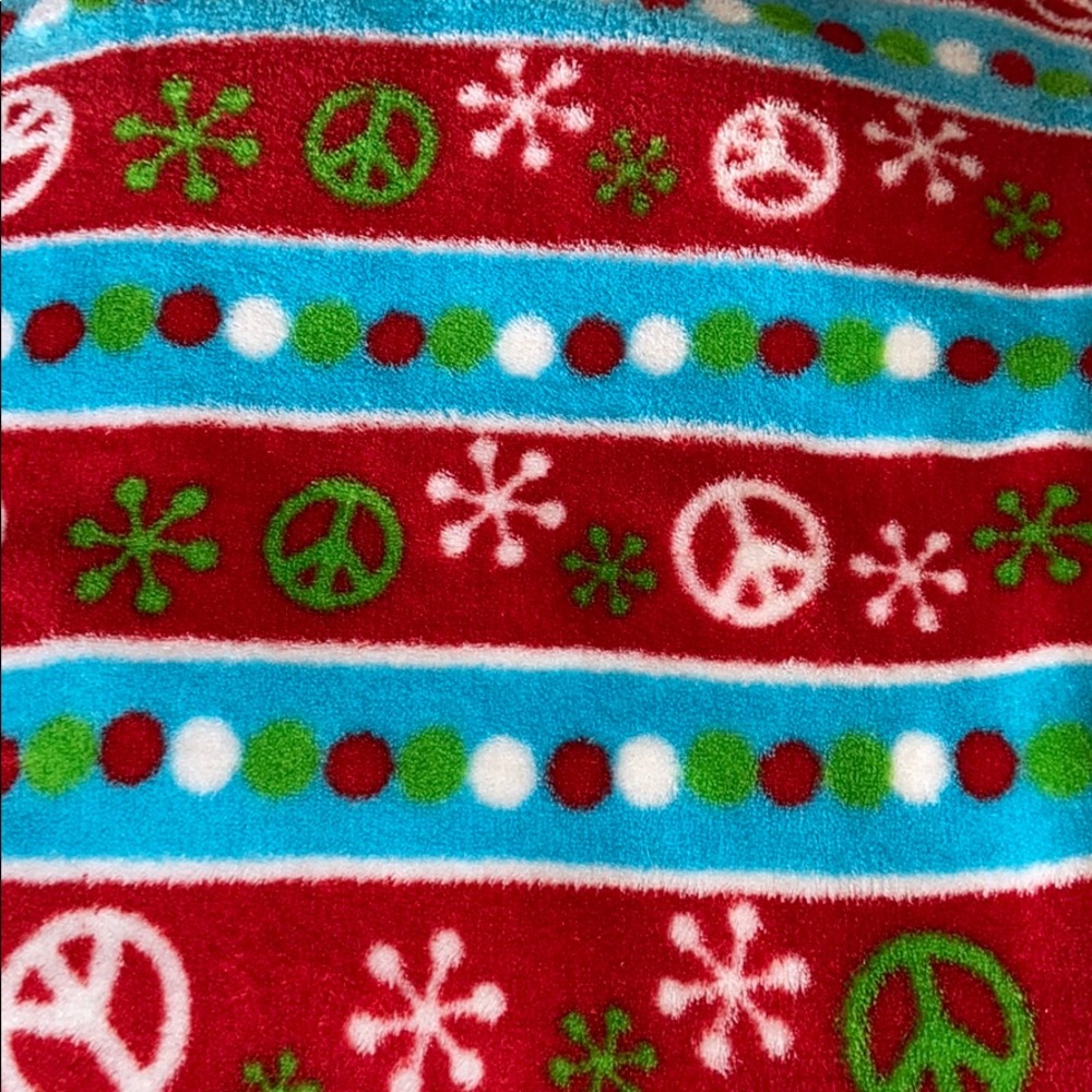 🦃🌸Soft Christmas Peace Sign Blanket🌸